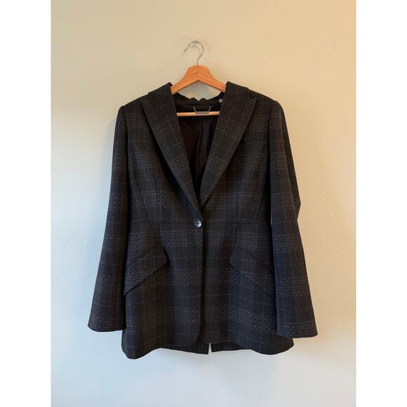 Elie Tahari Black Plaid Blazer - Picture 2 of 8